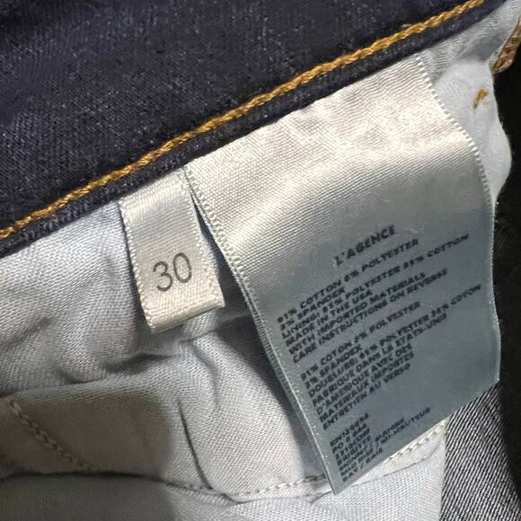 Lagence Jeans Womens 30 (33x29) Slim Ankle Mid Rise Stretch Blue Denim Pants - Picture 6 of 10